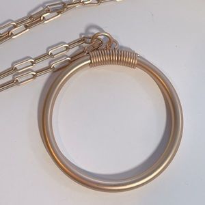 Park Lane Matte Gold Paperclip Chain Shania Necklace ~ #14680